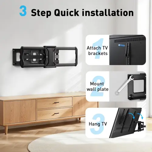 Soporte de Pared MountFTV Full Motion para TV de 37 a 84 Pulgadas, 110 lb y VESA 600x400's photo #5